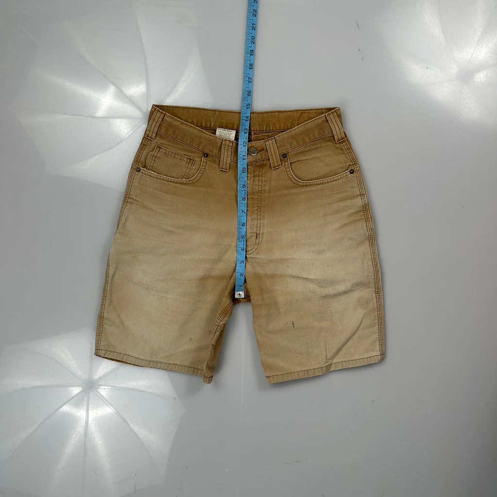 Carhartt Carpenter Shorts - 30W 9L Beige Cotton - Image 4