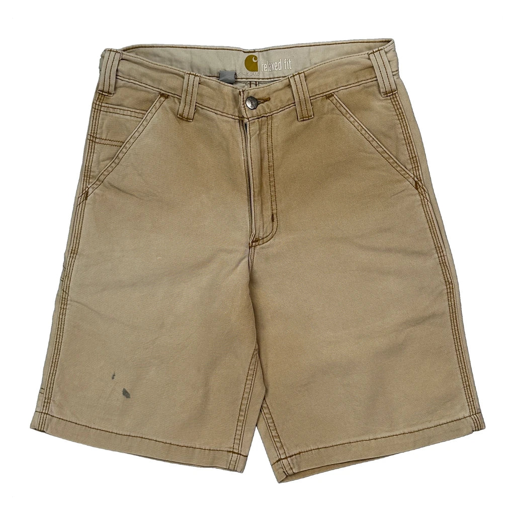 Carhartt Carpenter Shorts - 30W 10L Beige Cotton - Image 2