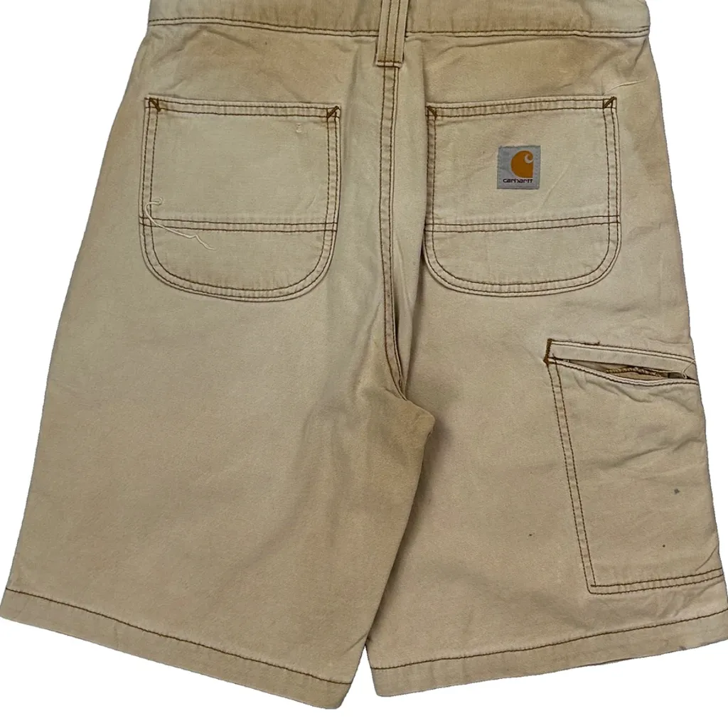 Carhartt Carpenter Shorts - 30W 10L Beige Cotton - Image 8