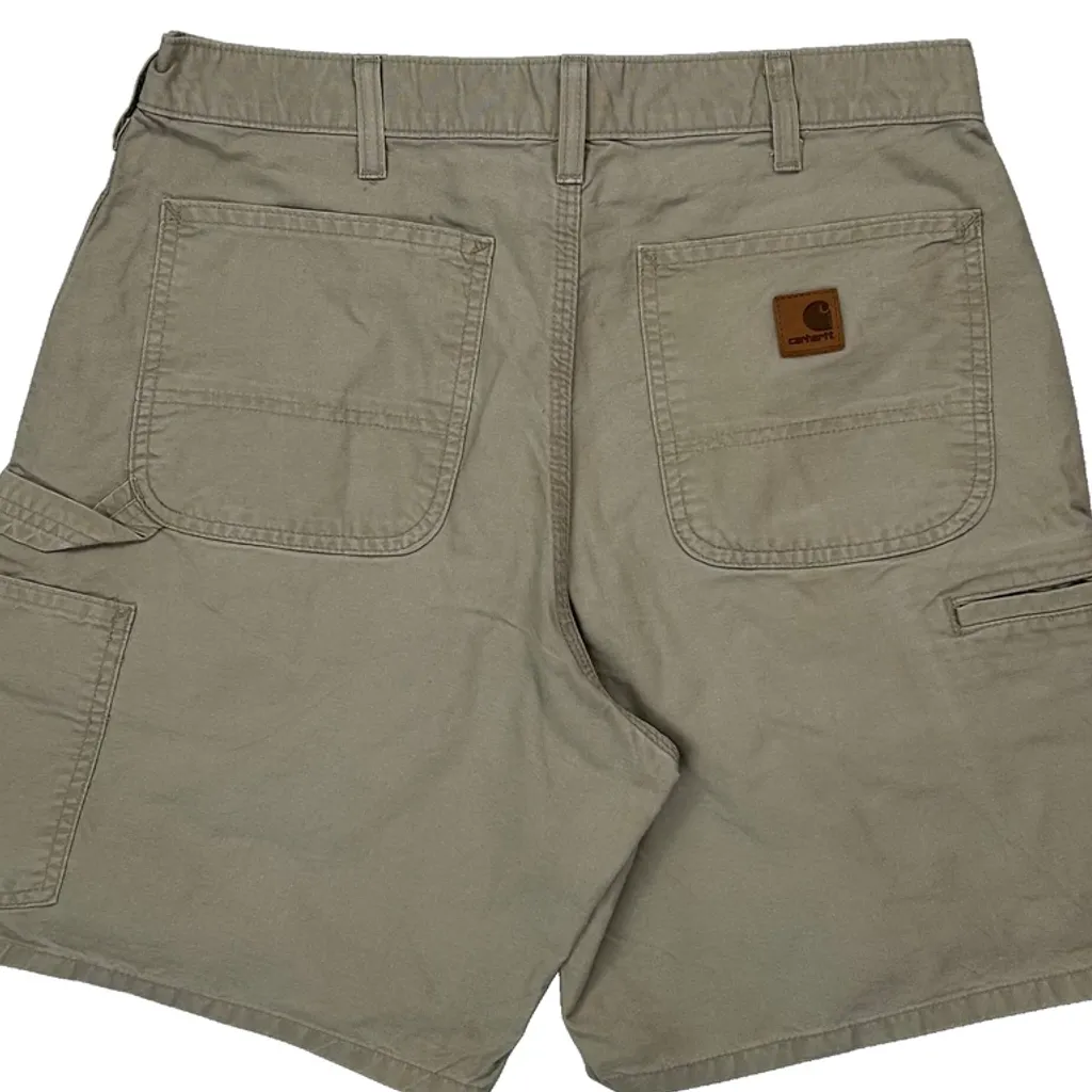 Carhartt Carpenter Shorts - 31W 8L Beige Cotton - Image 7