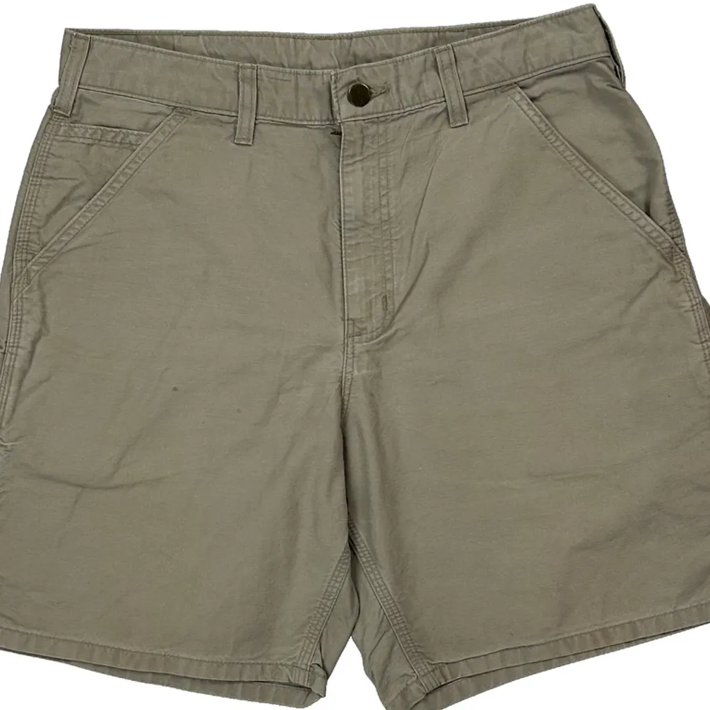 Carhartt Carpenter Shorts - 31W 8L Beige Cotton - Image 8