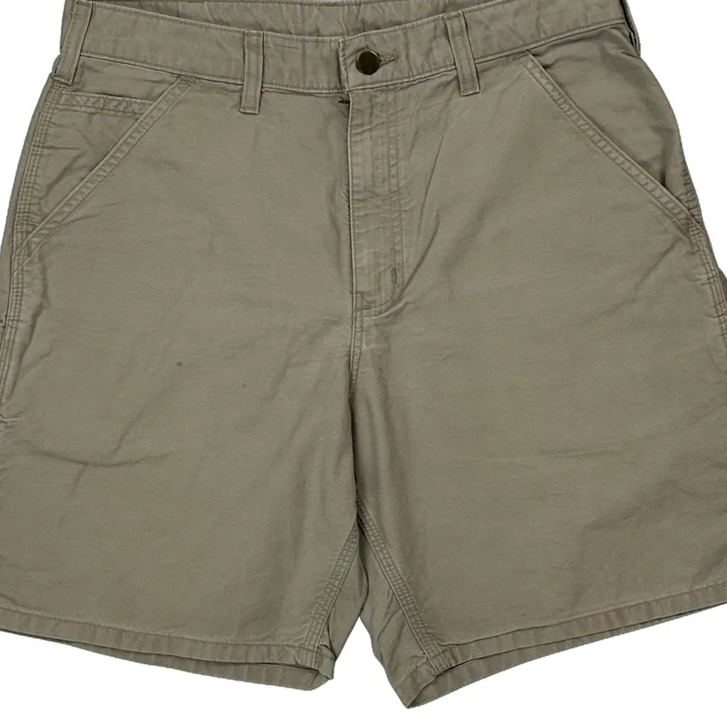 Carhartt Carpenter Shorts - 31W 8L Beige Cotton - Image 9