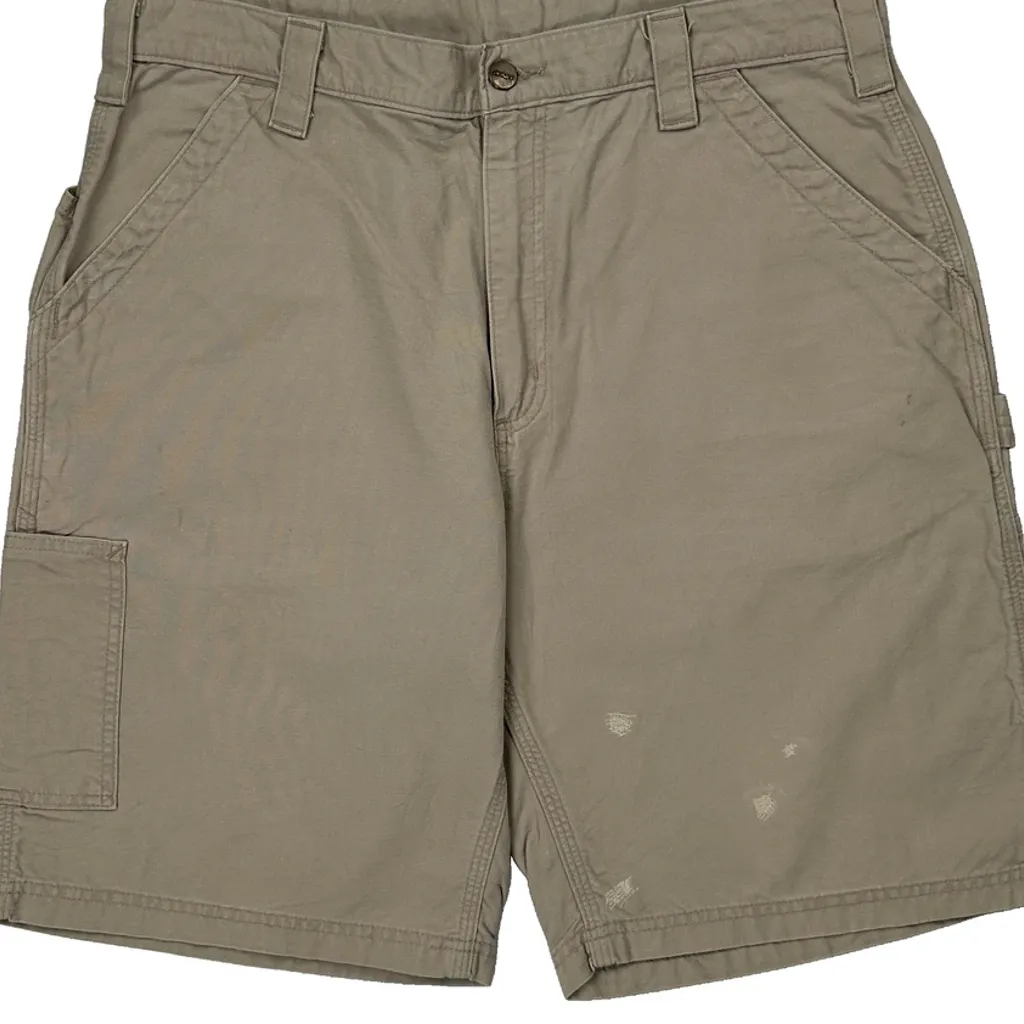 Carhartt Carpenter Shorts - 34W 9L Beige Cotton - Image 10