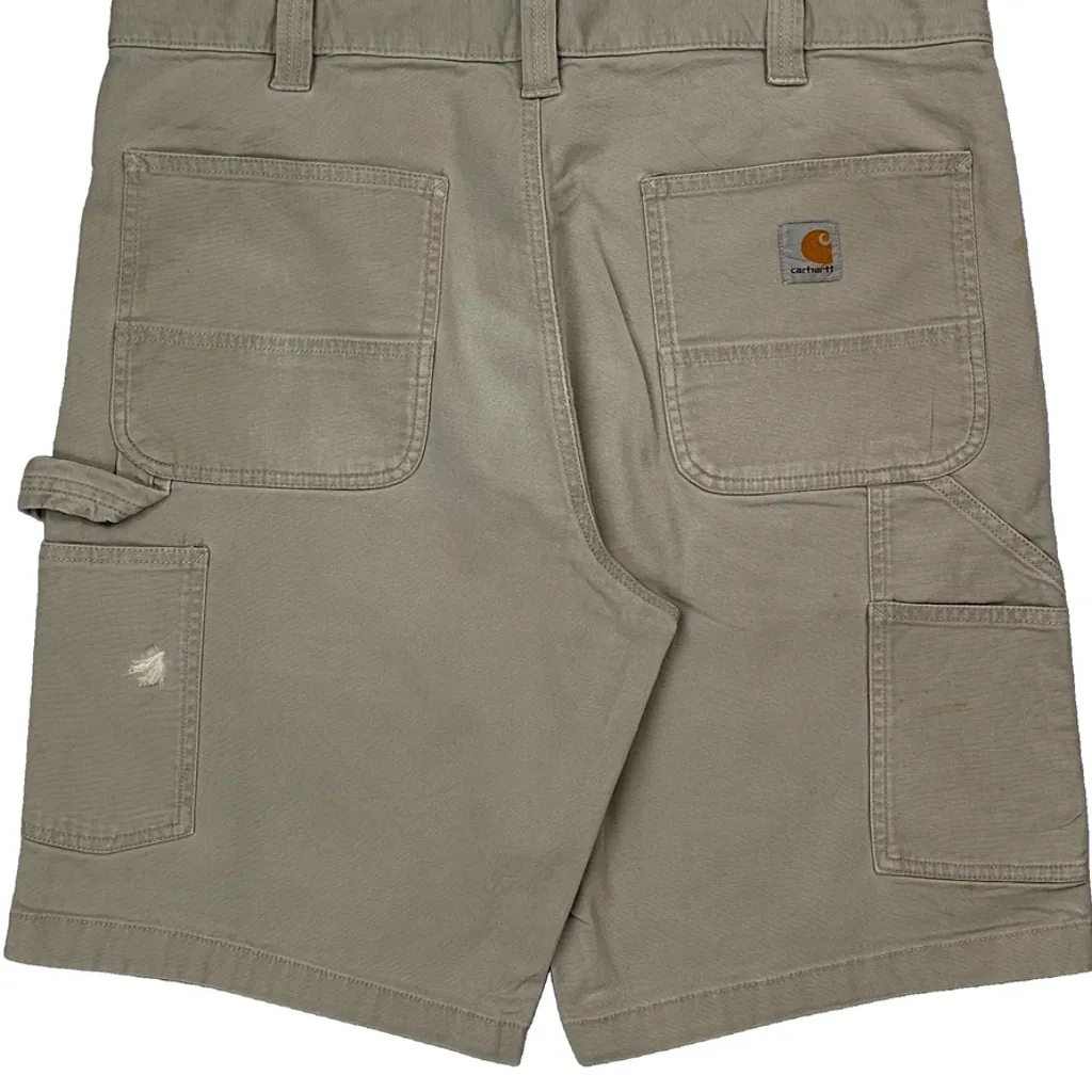 Carhartt Carpenter Shorts - 36W 10L Beige Cotton - Image 8