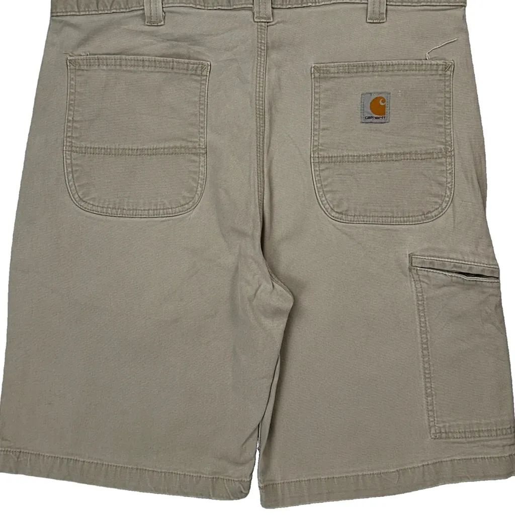 Carhartt Carpenter Shorts - 36W 10L Beige Cotton - Image 8