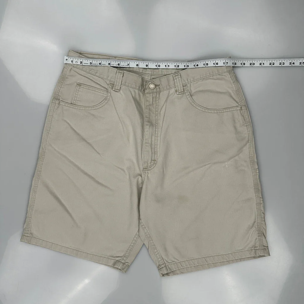 Carhartt Carpenter Shorts - 36W 10L Beige Cotton - Image 3
