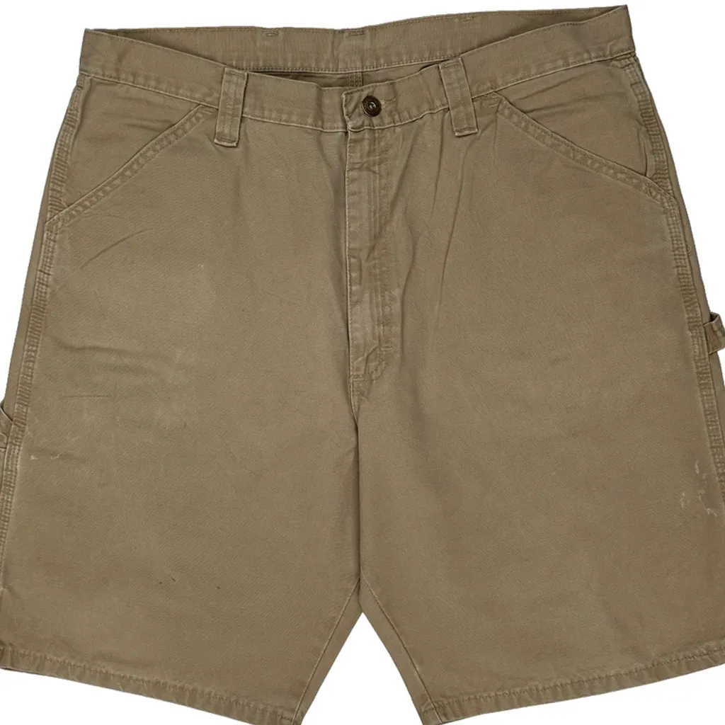 Carhartt Carpenter Shorts - 36W 10L Beige Cotton - Image 8