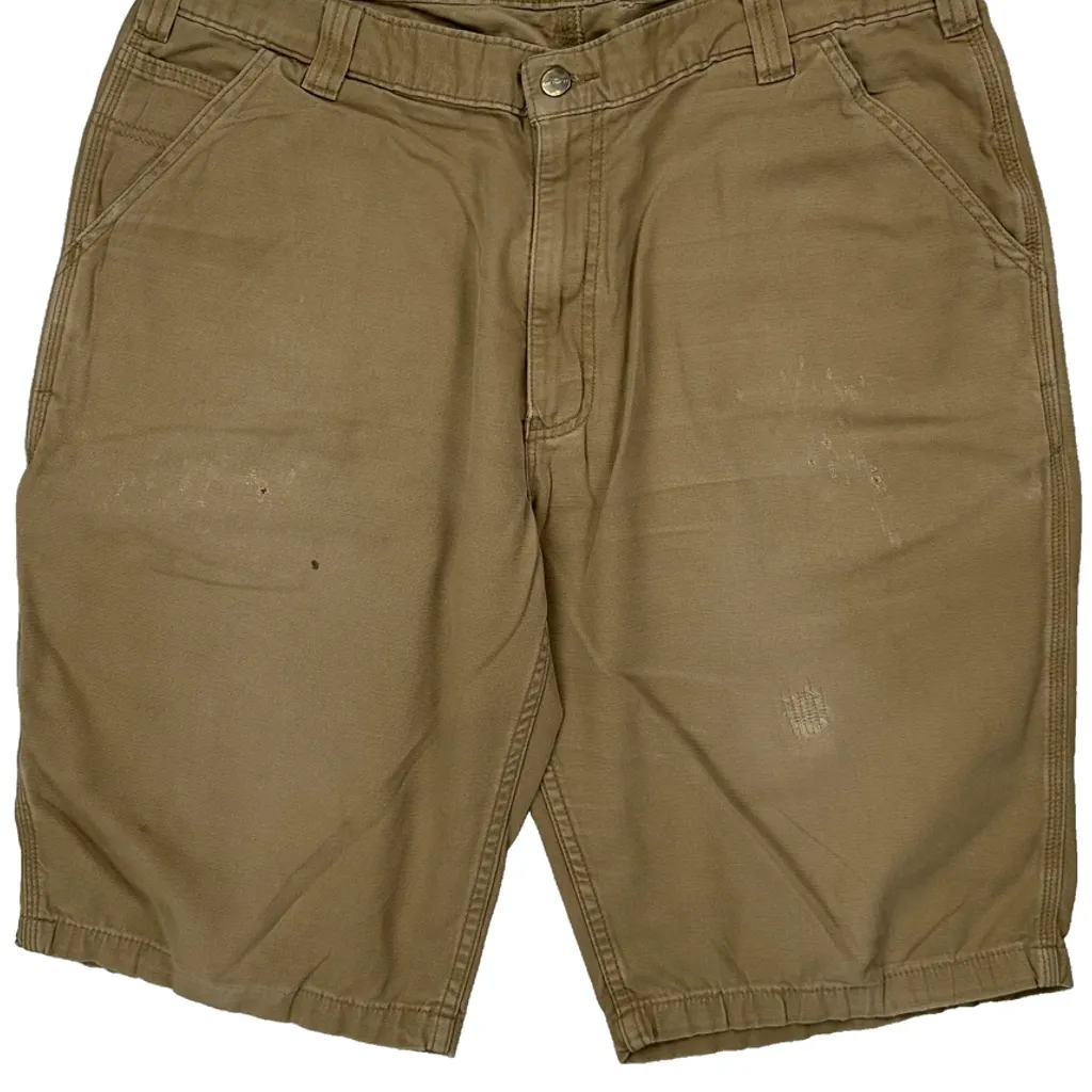 Carhartt Carpenter Shorts - 38W 12L Beige Cotton - Image 10