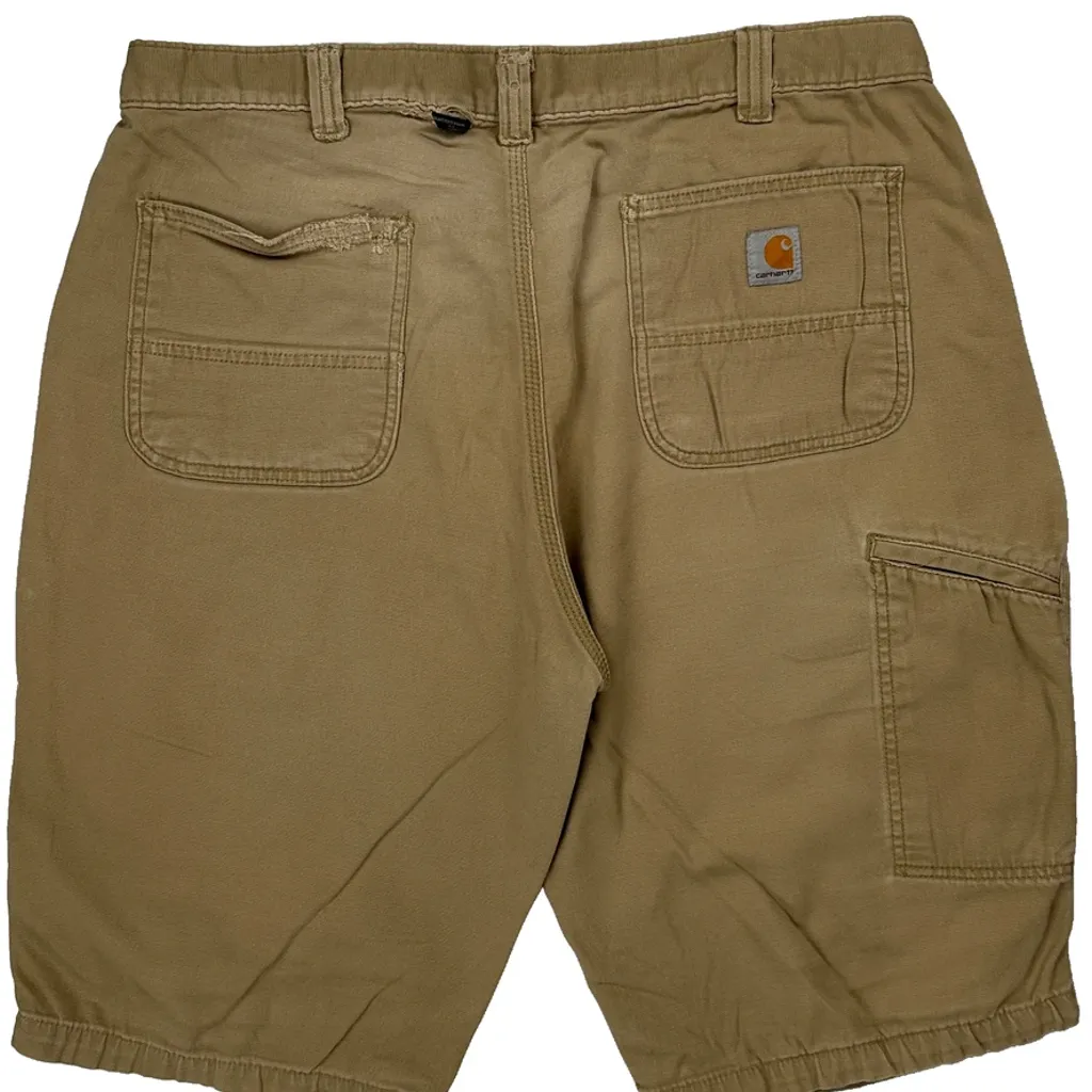 Carhartt Carpenter Shorts - 38W 12L Beige Cotton - Image 7