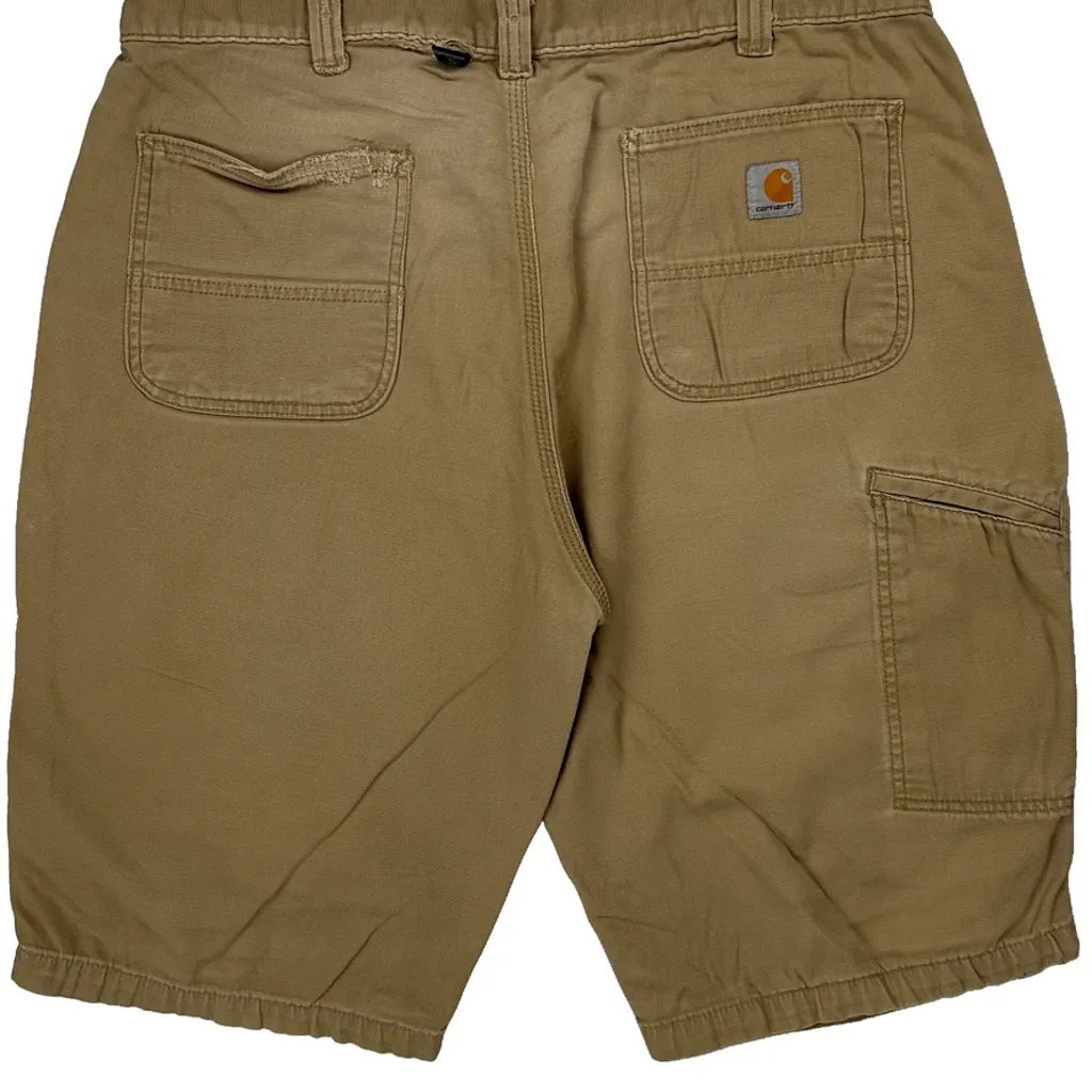 Carhartt Carpenter Shorts - 38W 12L Beige Cotton - Image 8