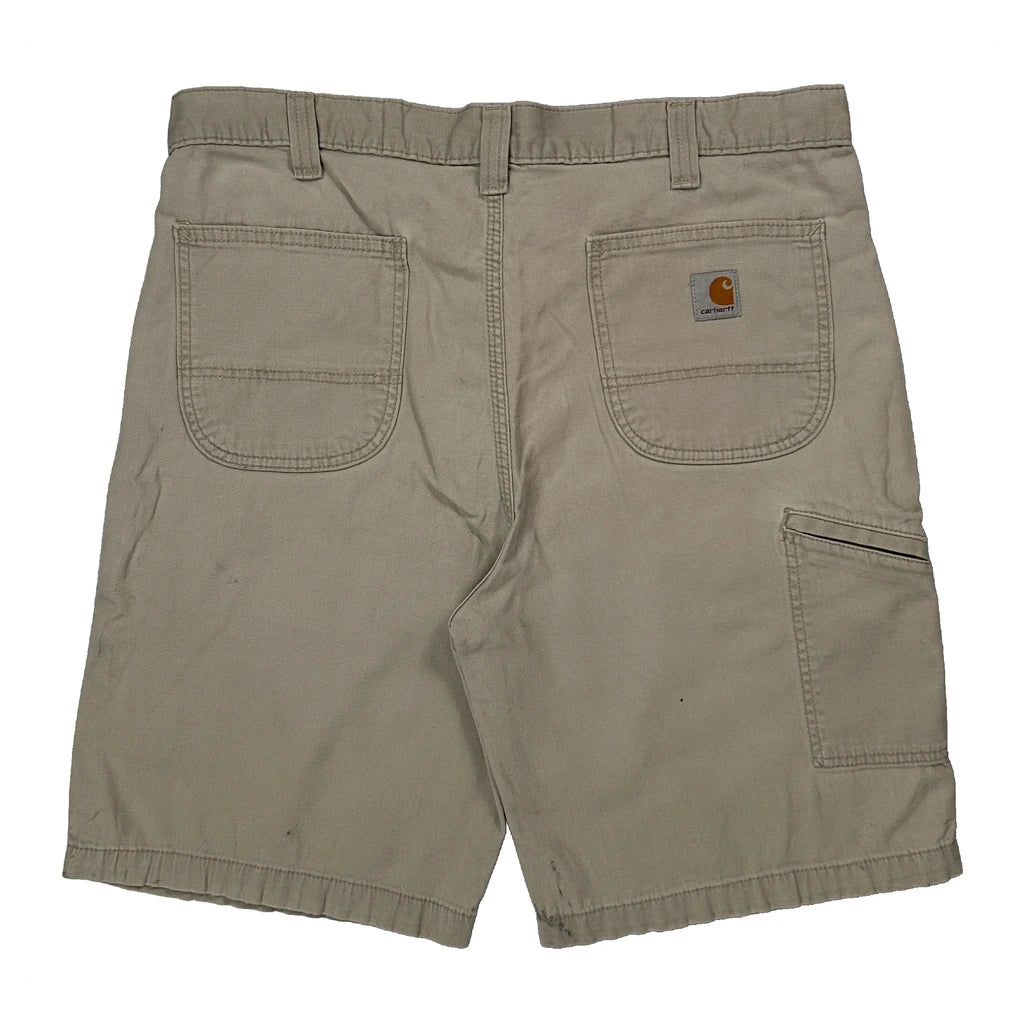 Carhartt Carpenter Shorts - 38W 10L Beige Cotton