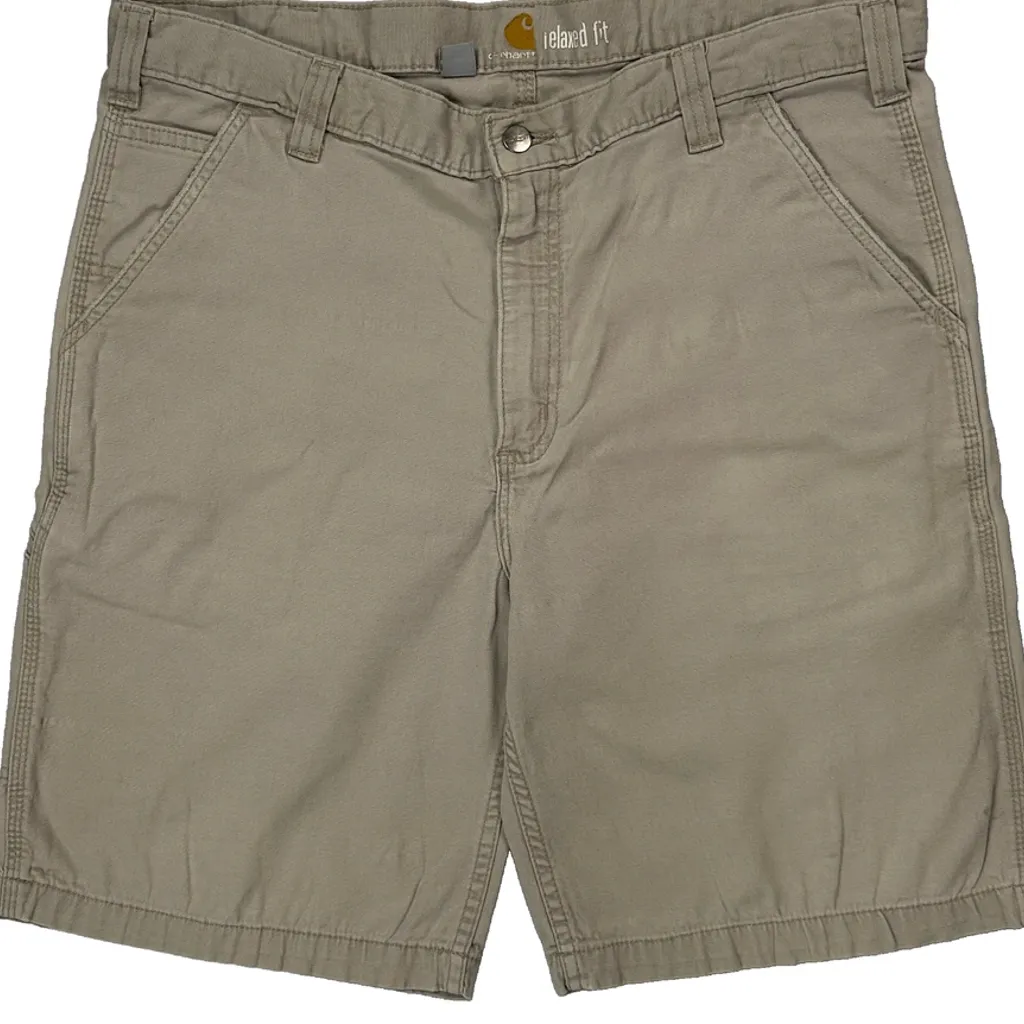 Carhartt Carpenter Shorts - 38W 10L Beige Cotton - Image 10
