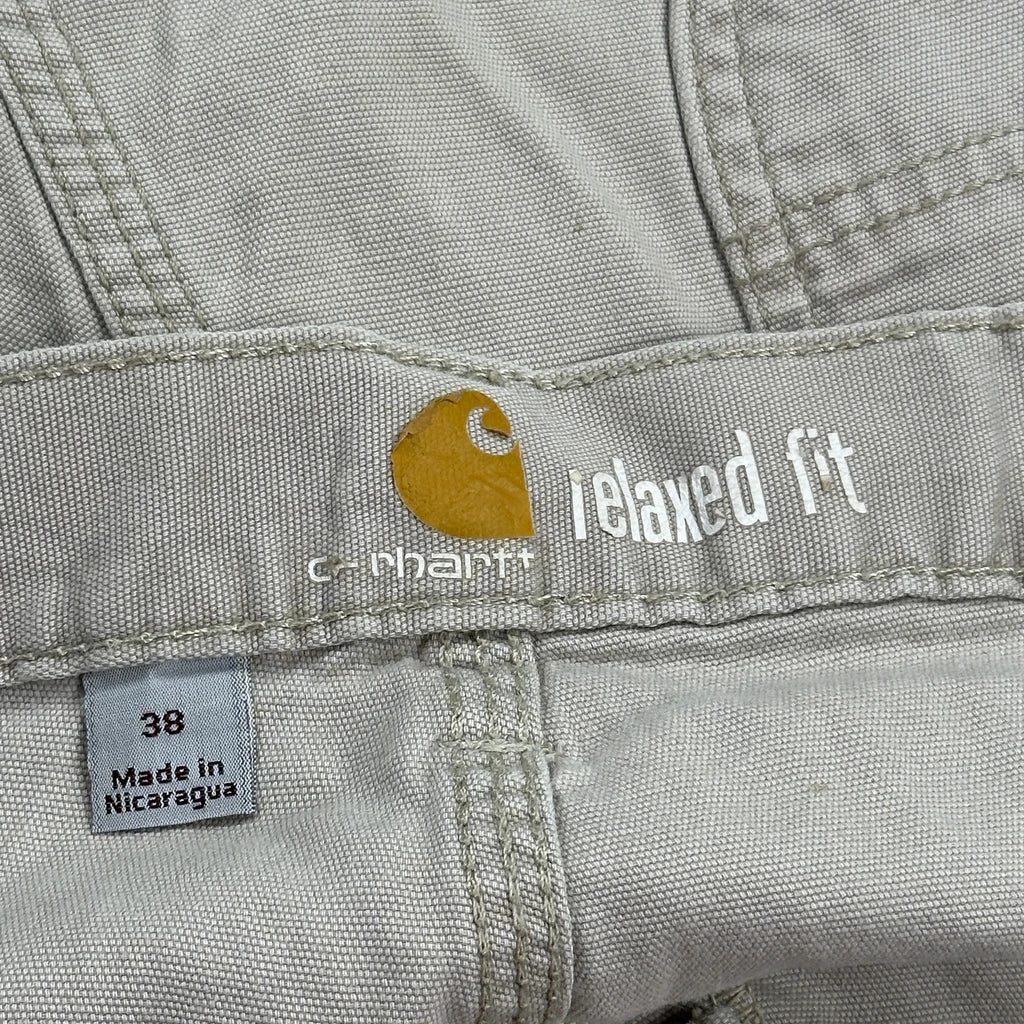 Carhartt Carpenter Shorts - 38W 10L Beige Cotton - Image 6