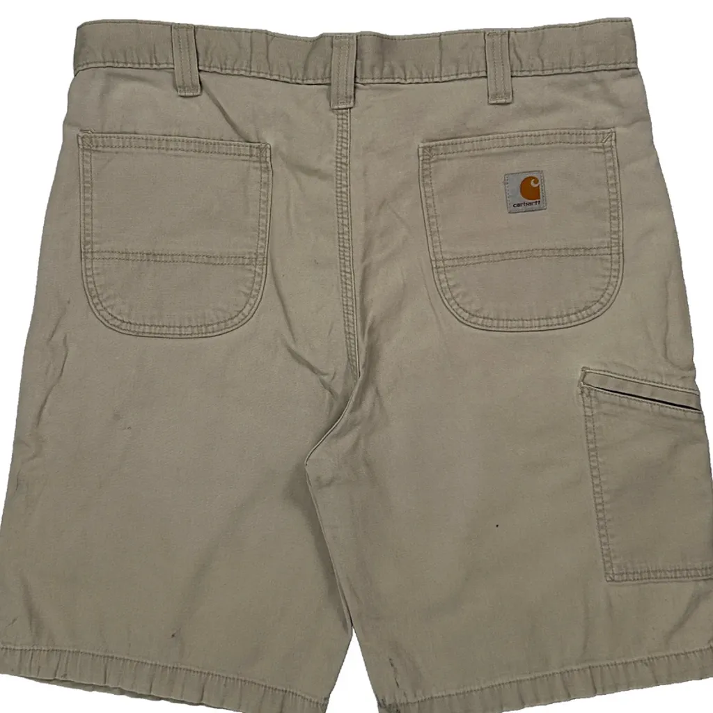 Carhartt Carpenter Shorts - 38W 10L Beige Cotton - Image 8