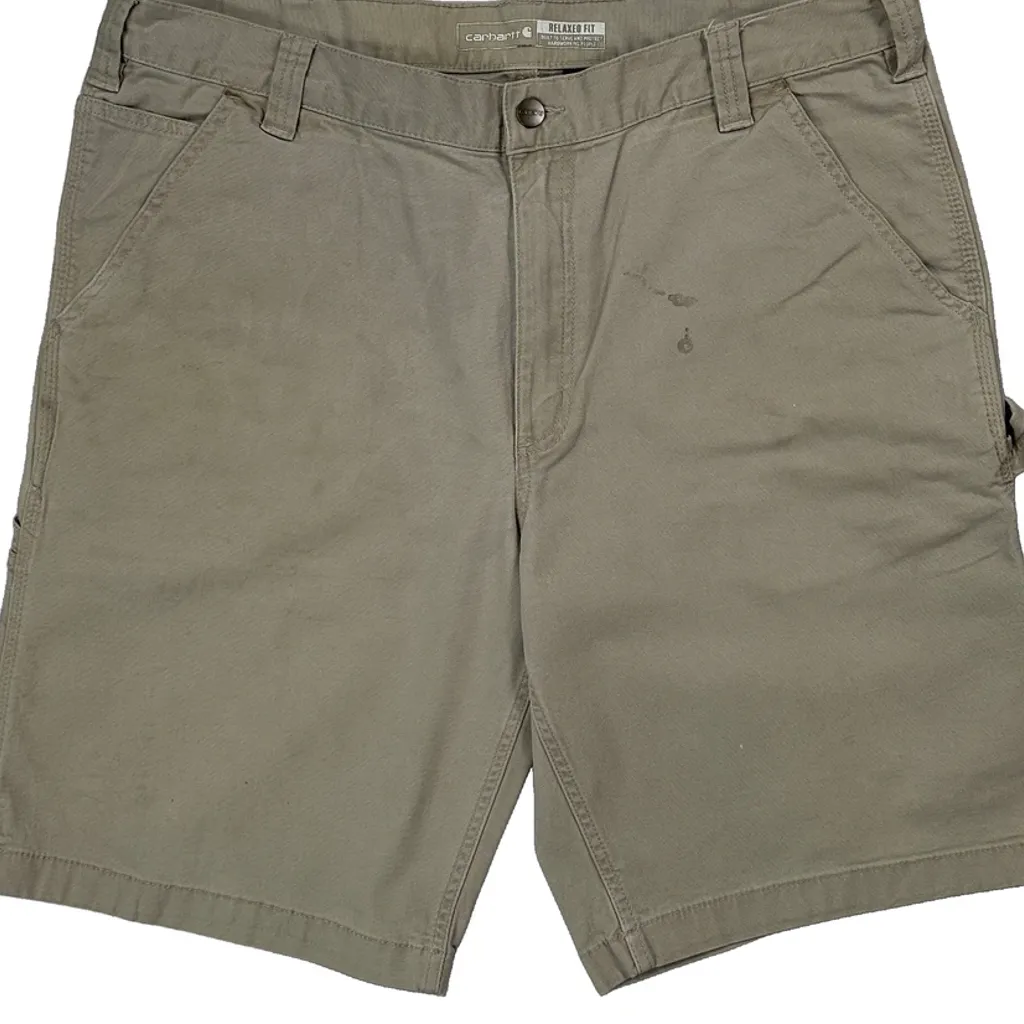 Carhartt Carpenter Shorts - 38W 10L Beige Cotton Blend - Image 10