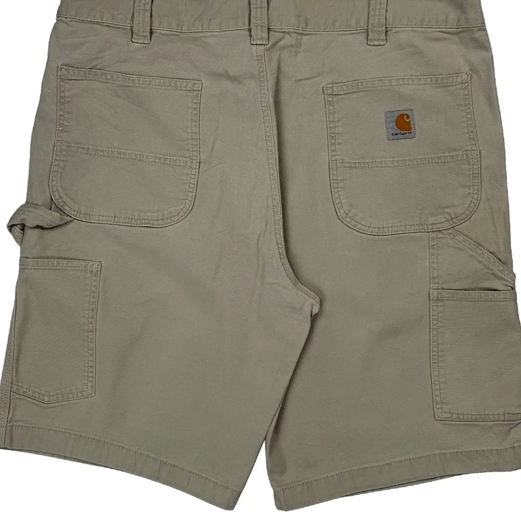 Carhartt Carpenter Shorts - 38W 10L Beige Cotton Blend - Image 7