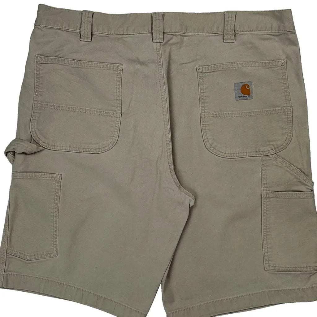 Carhartt Carpenter Shorts - 38W 10L Beige Cotton Blend - Image 8