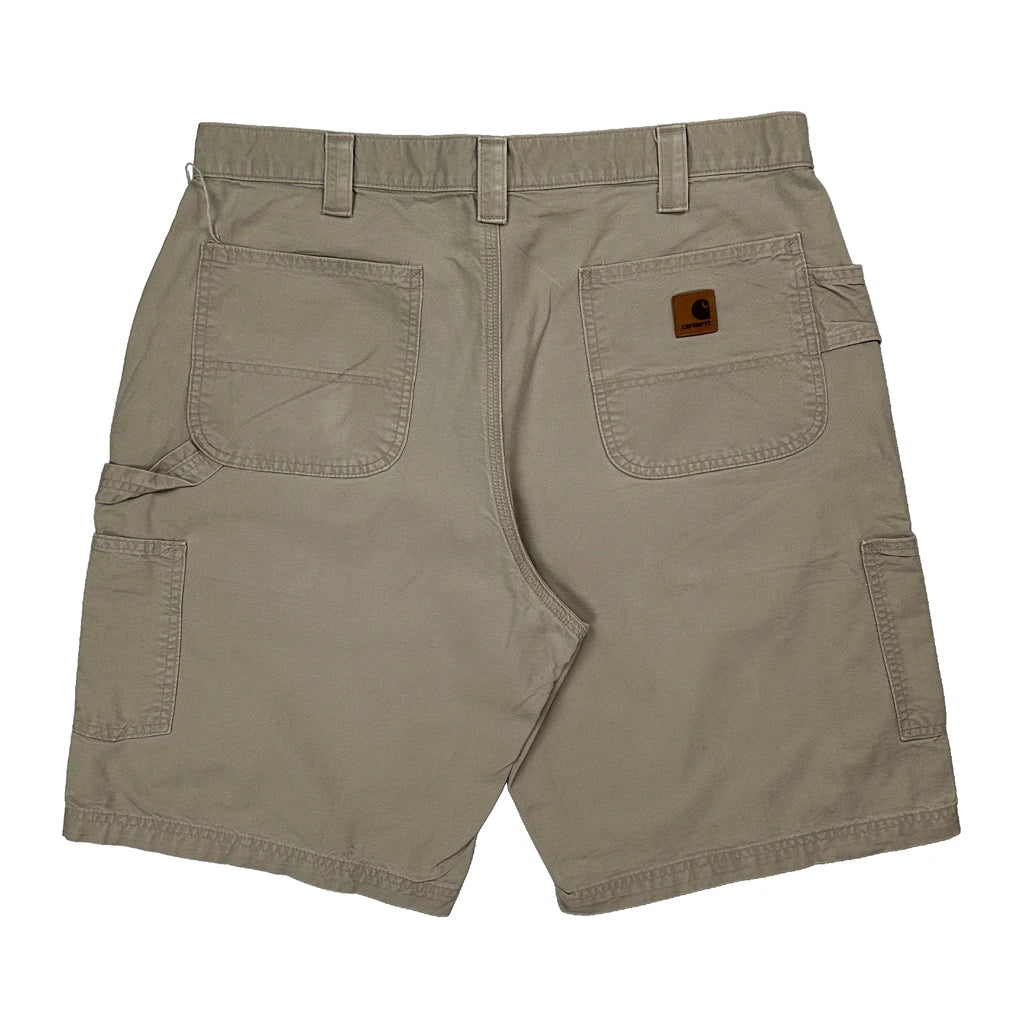 Carhartt Carpenter Shorts - 38W 10L Beige Cotton