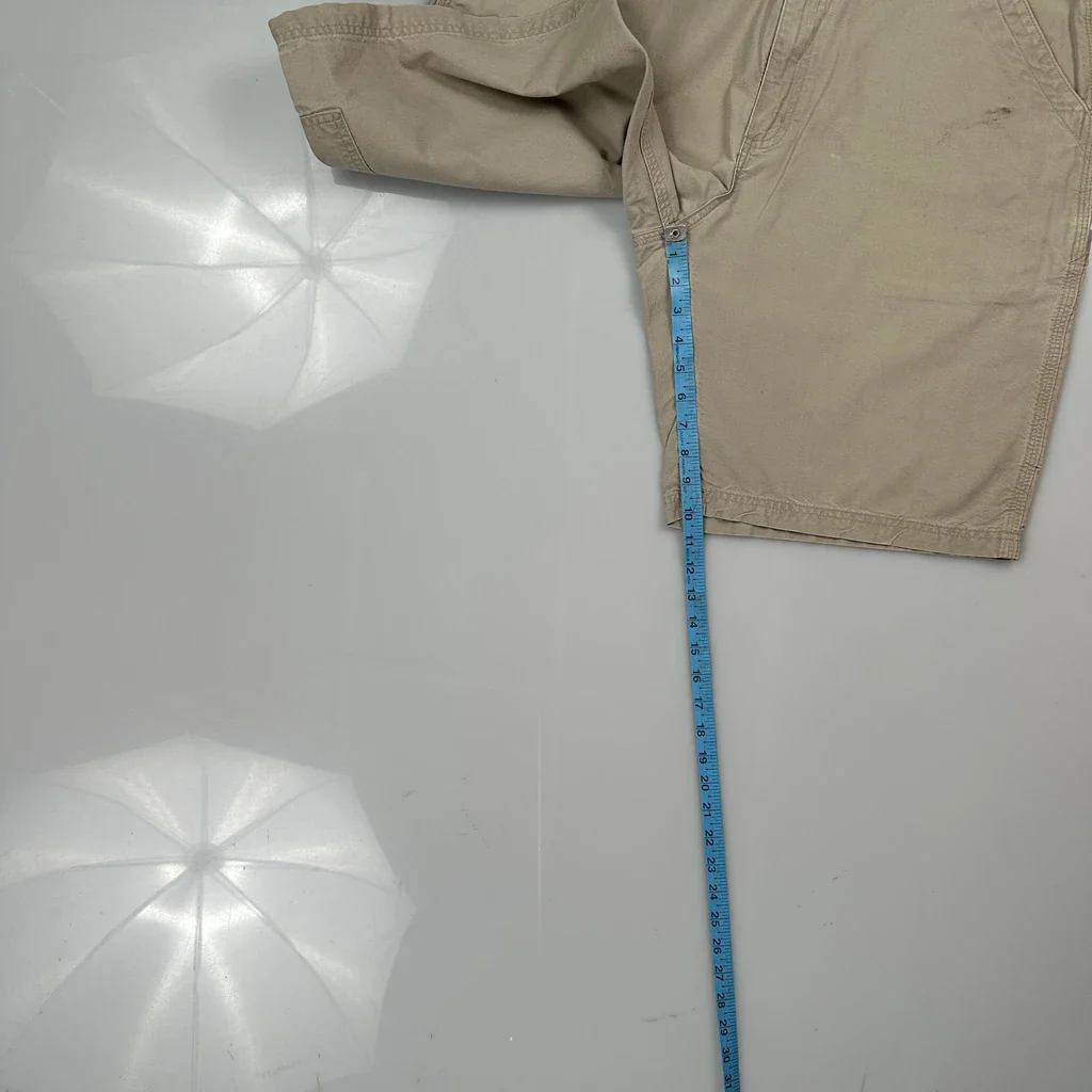 Carhartt Carpenter Shorts - 38W 10L Beige Cotton - Image 5