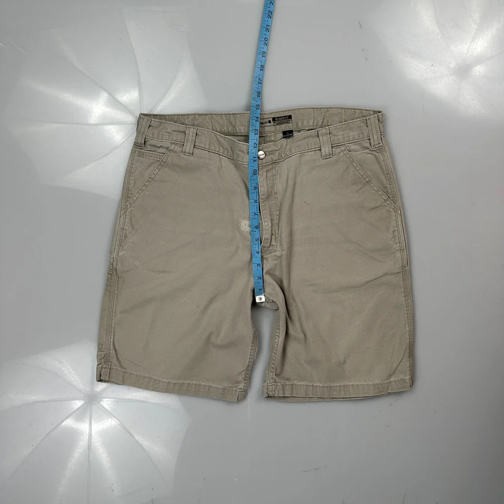 Carhartt Carpenter Shorts - 38W 9L Beige Cotton - Image 4