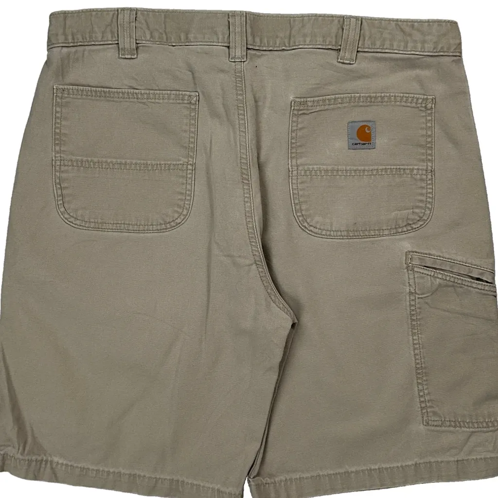 Carhartt Carpenter Shorts - 38W 9L Beige Cotton - Image 7