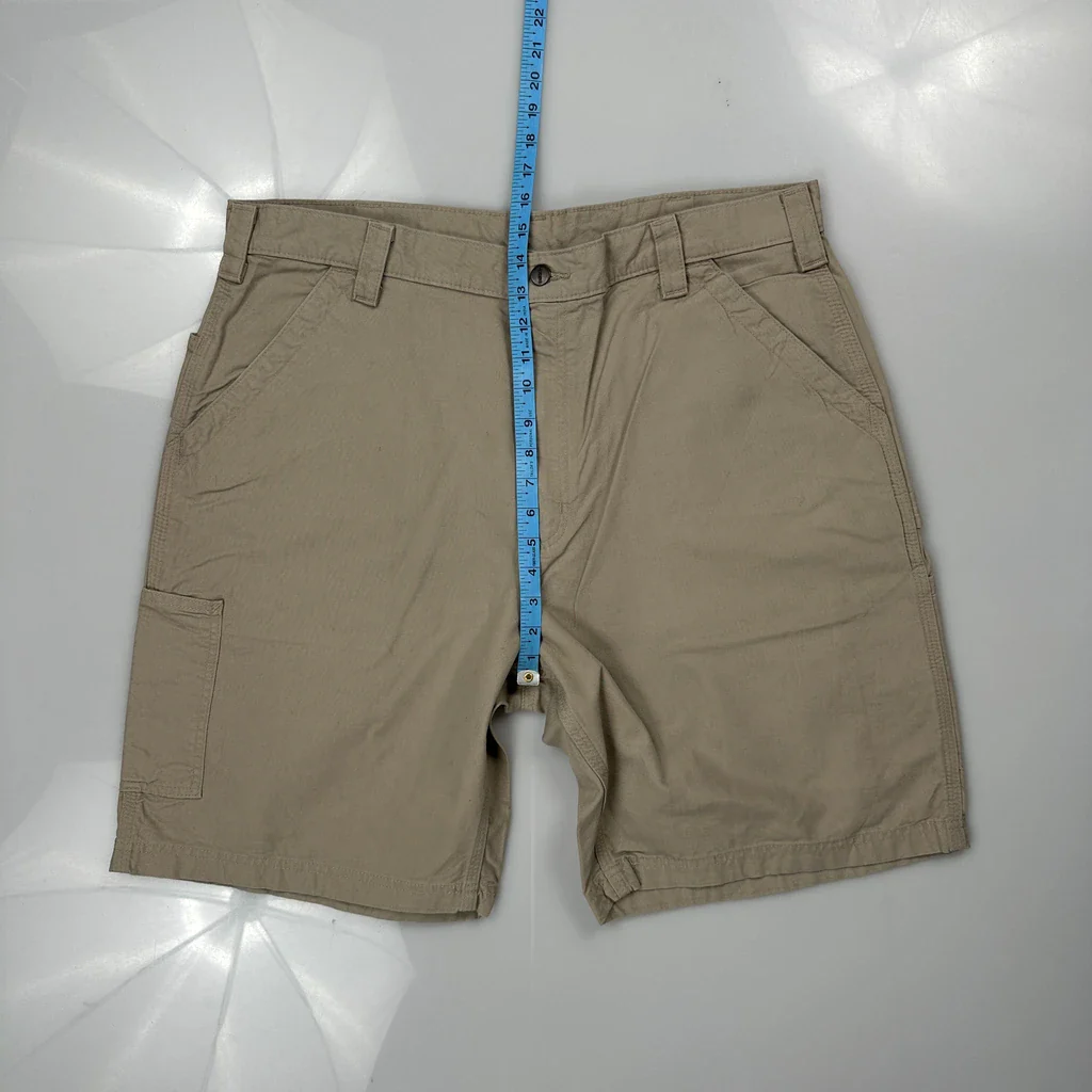 Carhartt Carpenter Shorts - 38W 10L Beige Cotton - Image 3