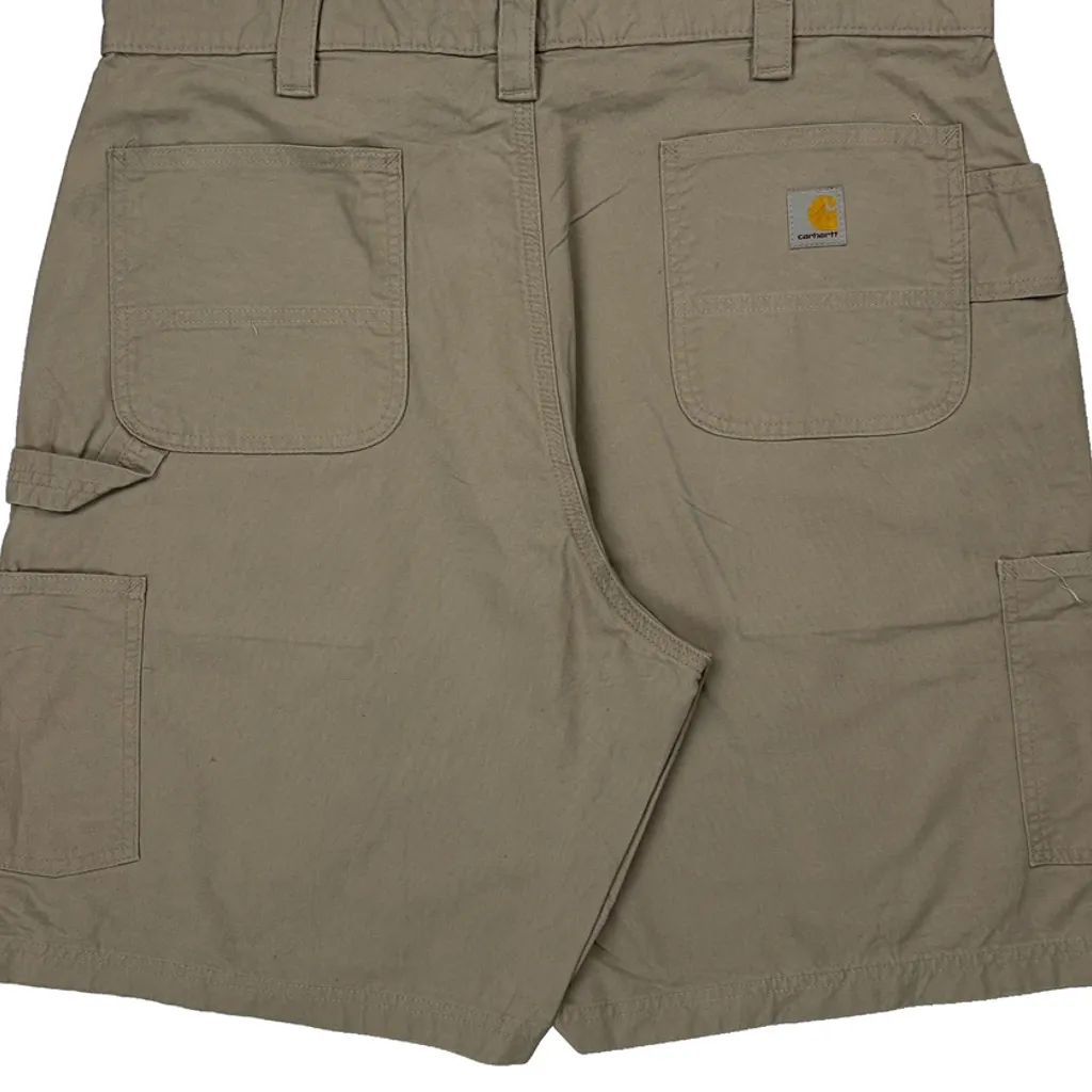 Carhartt Carpenter Shorts - 38W 10L Beige Cotton - Image 7