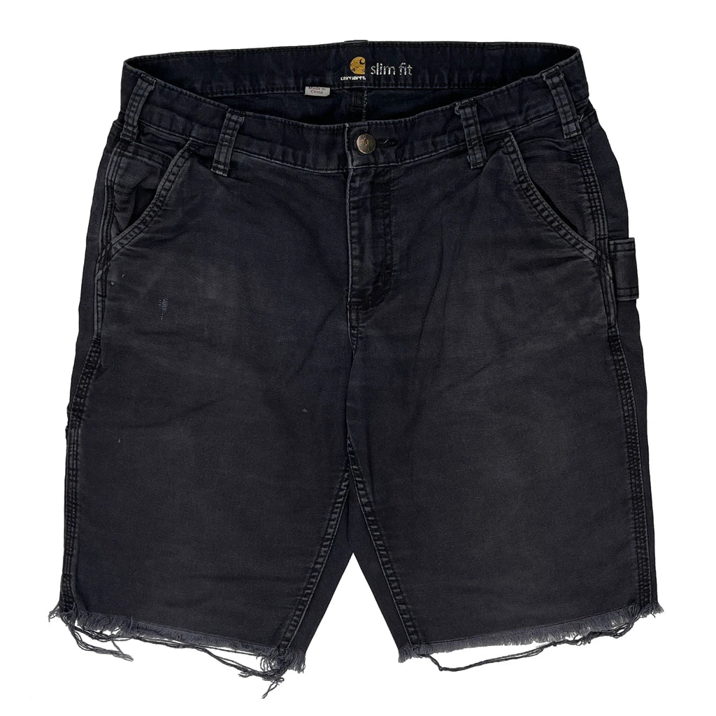 Carhartt Slim Fit Carpenter Shorts - 30W 10L Black Cotton - Image 2