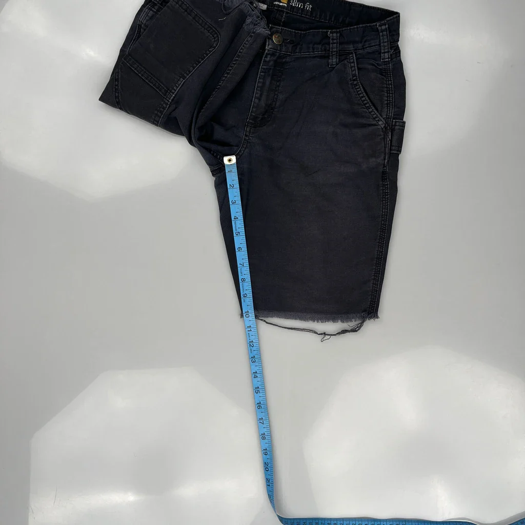 Carhartt Slim Fit Carpenter Shorts - 30W 10L Black Cotton - Image 5