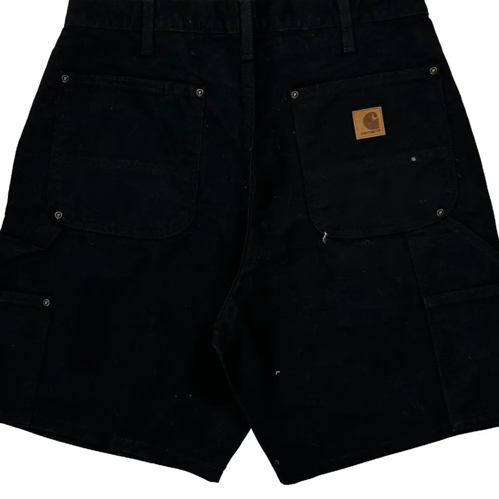 Carhartt Double Knee Carpenter Shorts - 32W 8L Black Cotton - Image 7