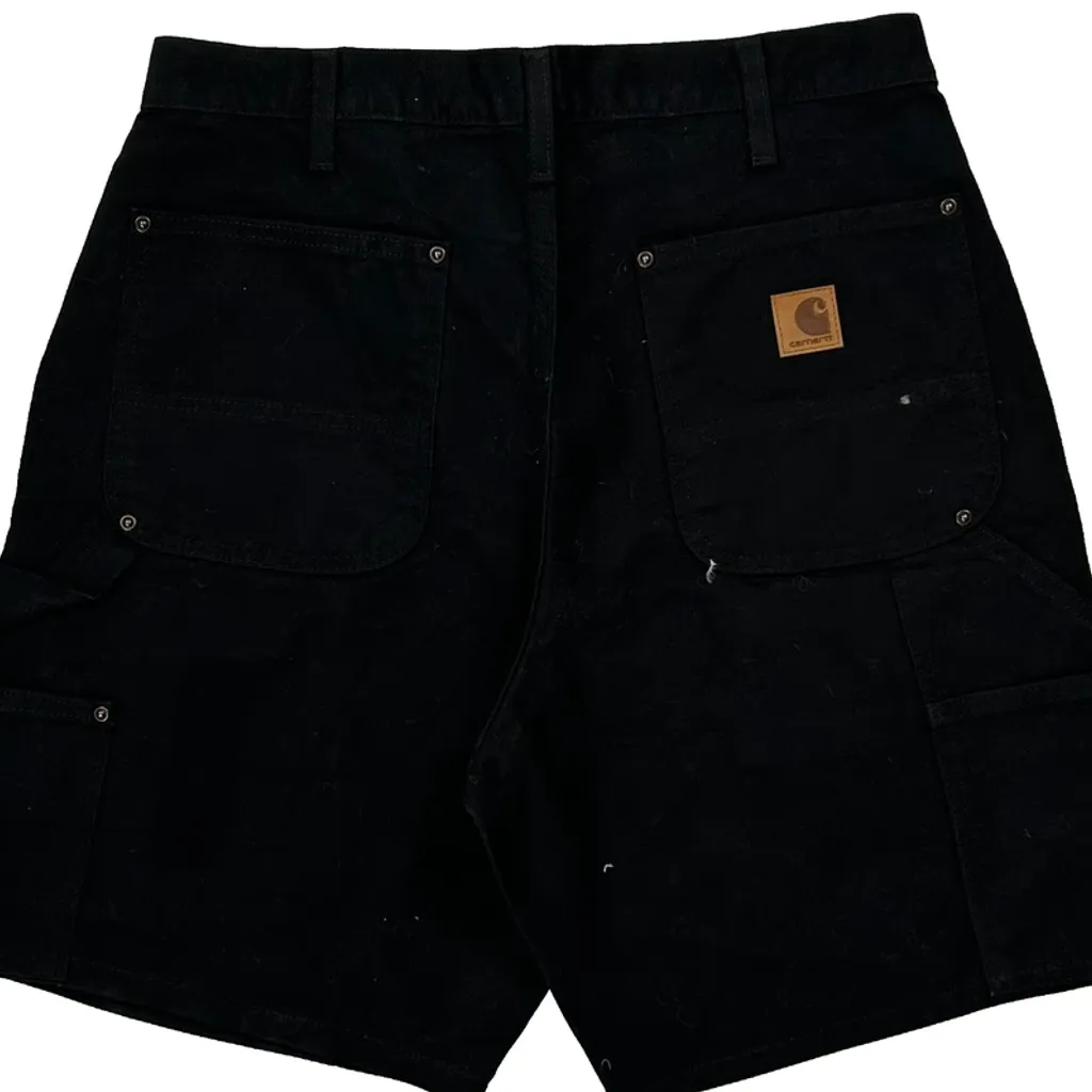 Carhartt Double Knee Carpenter Shorts - 32W 8L Black Cotton - Image 8