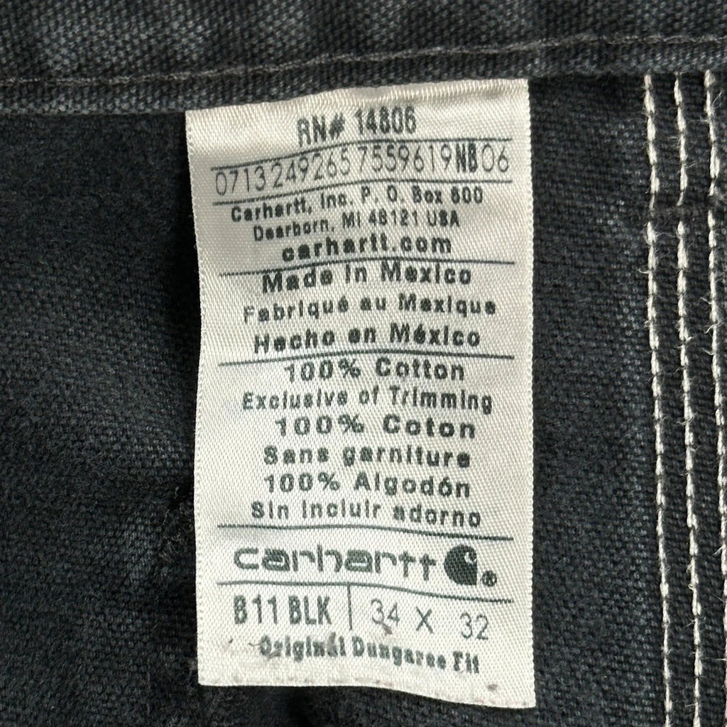 Carhartt Carpenter Shorts - 32W 10L Black Cotton - Image 6