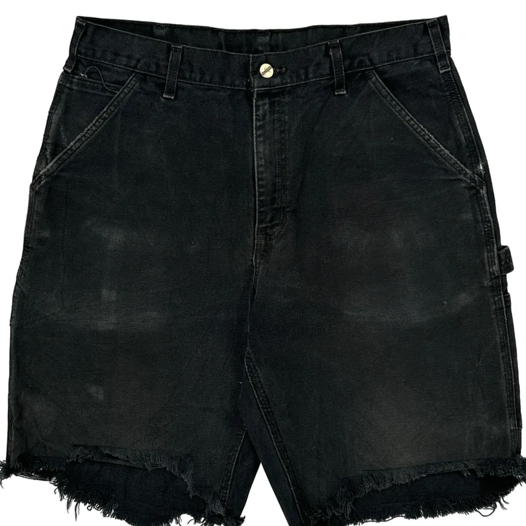 Carhartt Carpenter Shorts - 32W 10L Black Cotton - Image 9