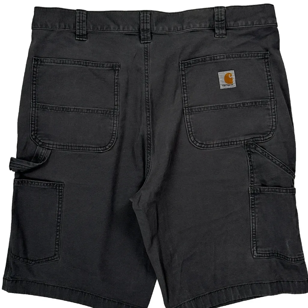 Carhartt Carpenter Shorts - 34W 11L Black Cotton - Image 7