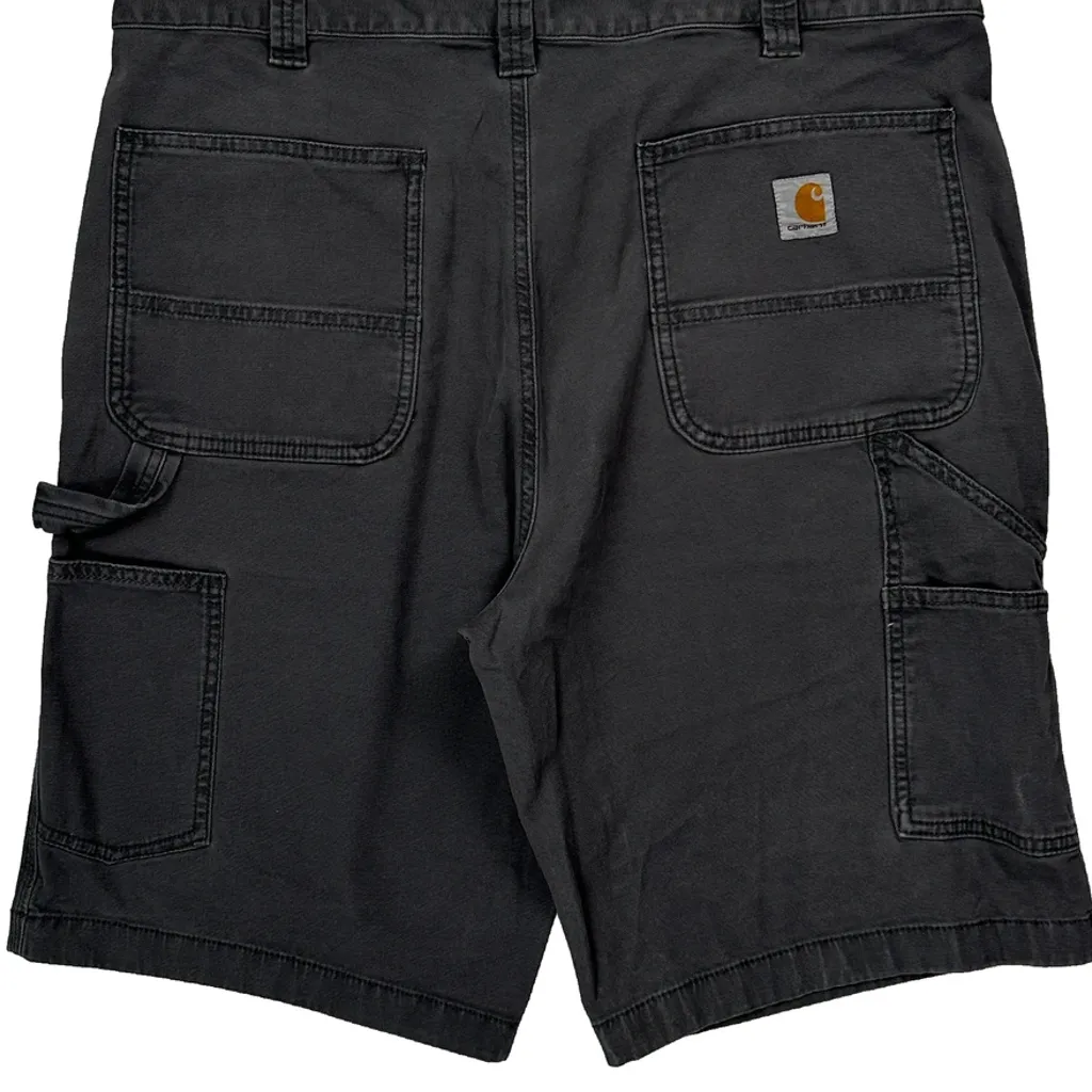 Carhartt Carpenter Shorts - 34W 11L Black Cotton - Image 8