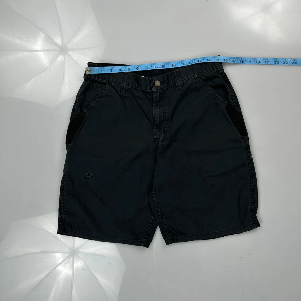 Carhartt Carpenter Shorts - 34W 10L Black Cotton - Image 3