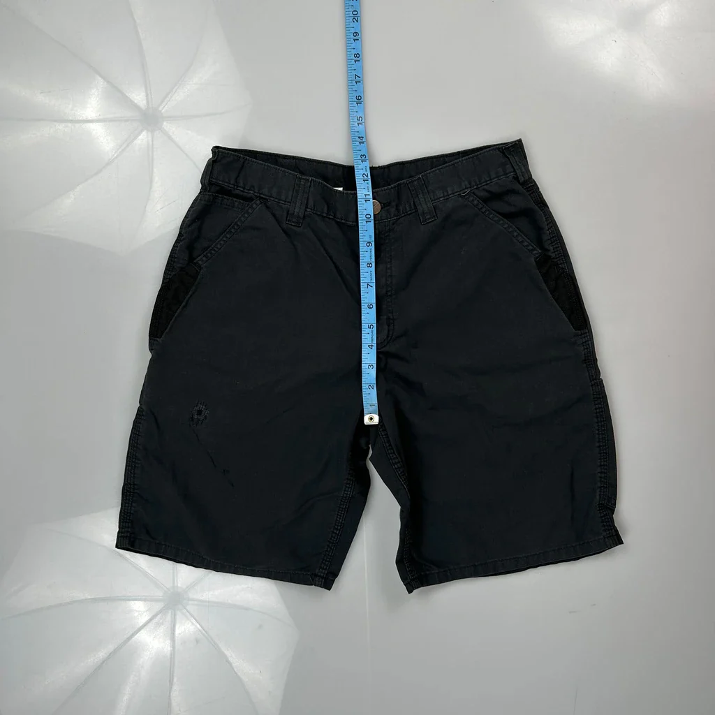 Carhartt Carpenter Shorts - 34W 10L Black Cotton - Image 4
