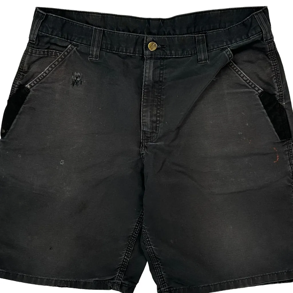 Carhartt Carpenter Shorts - 34W 10L Black Cotton - Image 9