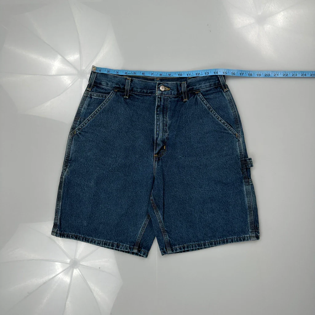 Carhartt Carpenter Shorts - 30W 9L Blue Cotton - Image 3