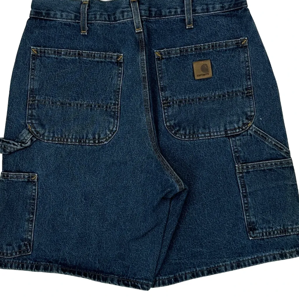 Carhartt Carpenter Shorts - 30W 9L Blue Cotton - Image 7