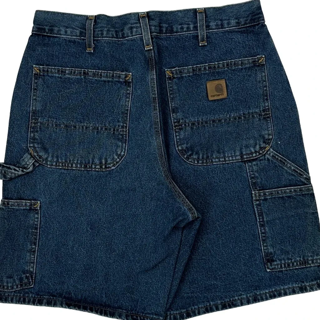 Carhartt Carpenter Shorts - 30W 9L Blue Cotton - Image 8