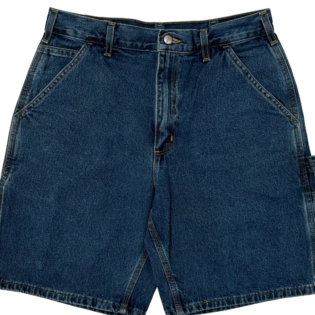 Carhartt Carpenter Shorts - 30W 9L Blue Cotton - Image 9