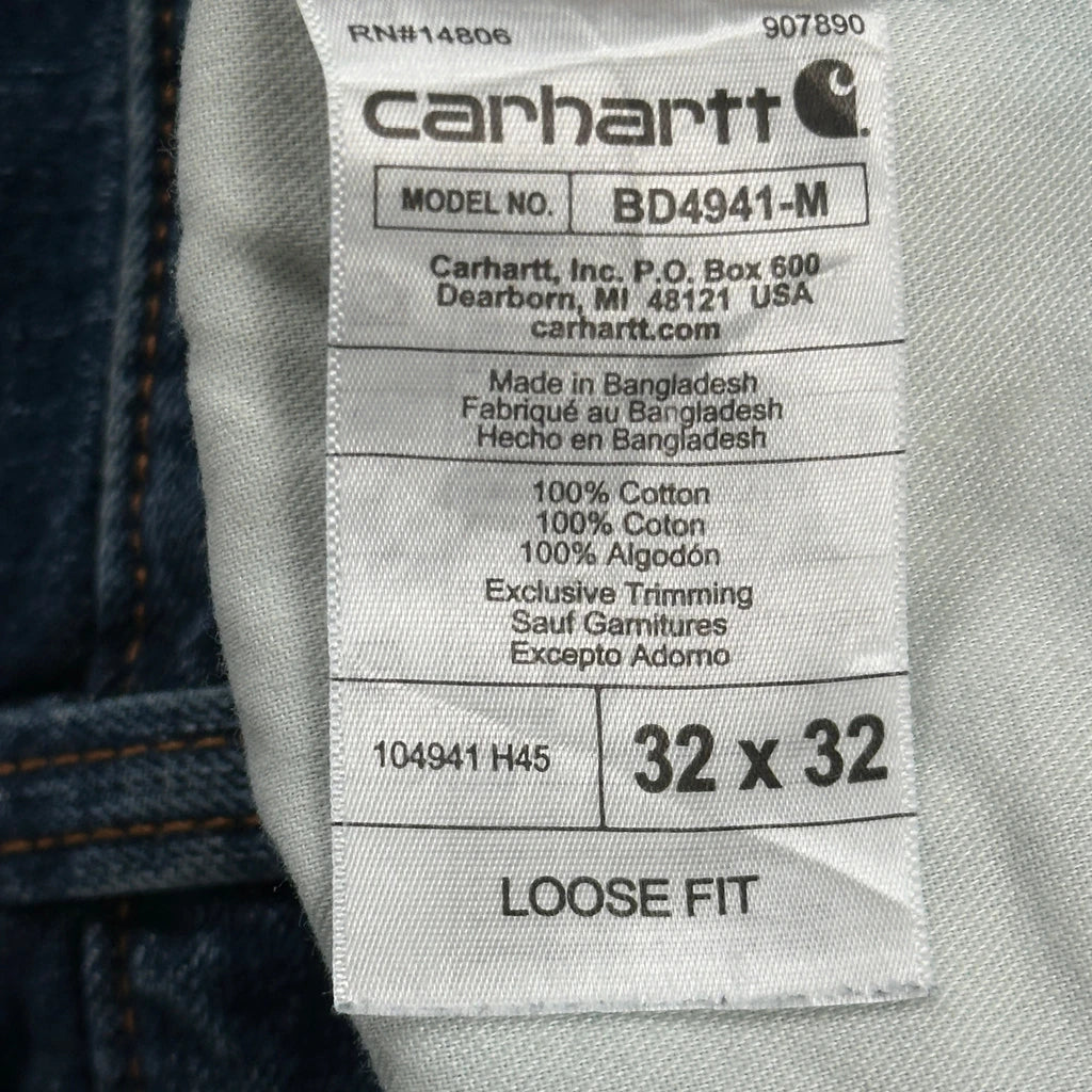 Carhartt Carpenter Shorts - 31W 10L Blue Cotton - Image 6