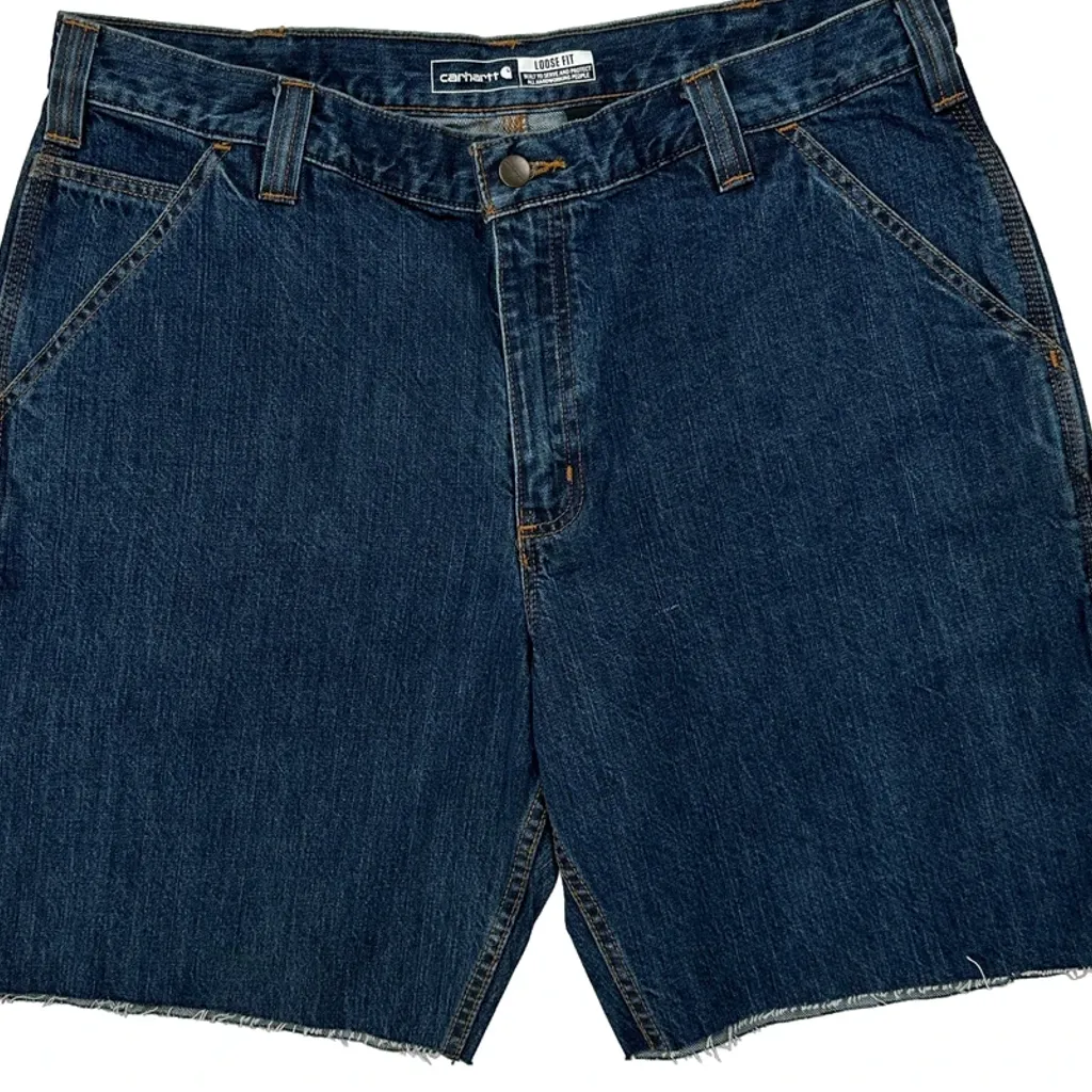 Carhartt Carpenter Shorts - 35W 9L Blue Denim - Image 10
