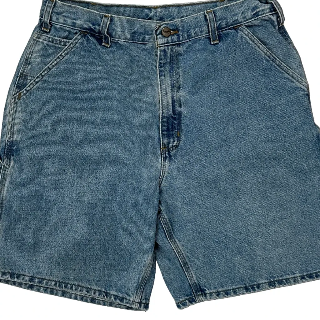 Carhartt Carpenter Shorts - 36W 8L Blue Cotton - Image 10
