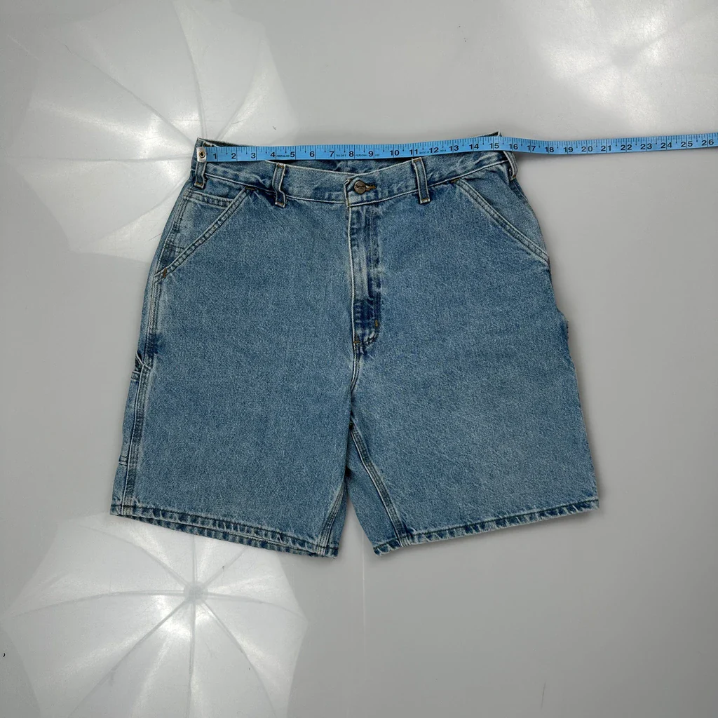 Carhartt Carpenter Shorts - 36W 8L Blue Cotton - Image 3