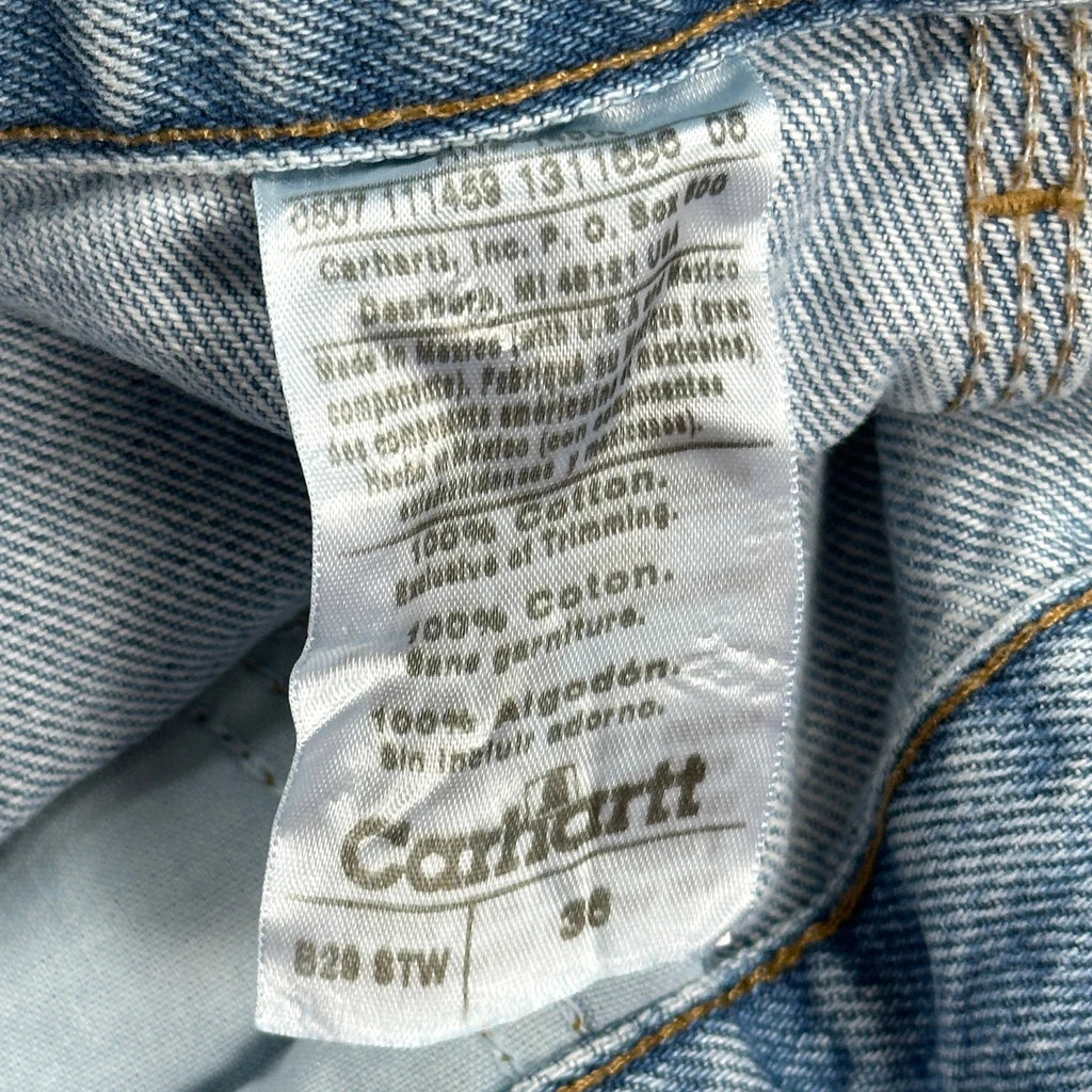Carhartt Carpenter Shorts - 36W 8L Blue Cotton - Image 6