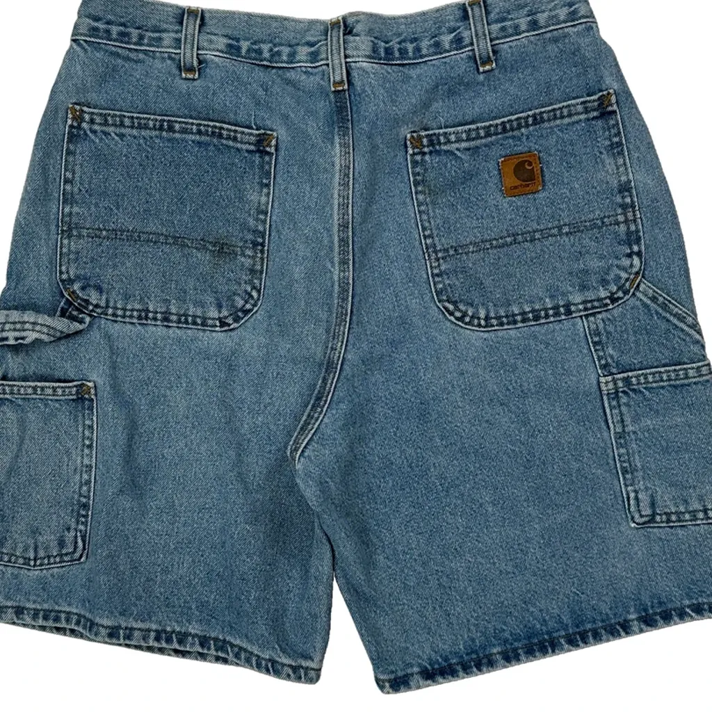Carhartt Carpenter Shorts - 36W 8L Blue Cotton - Image 8
