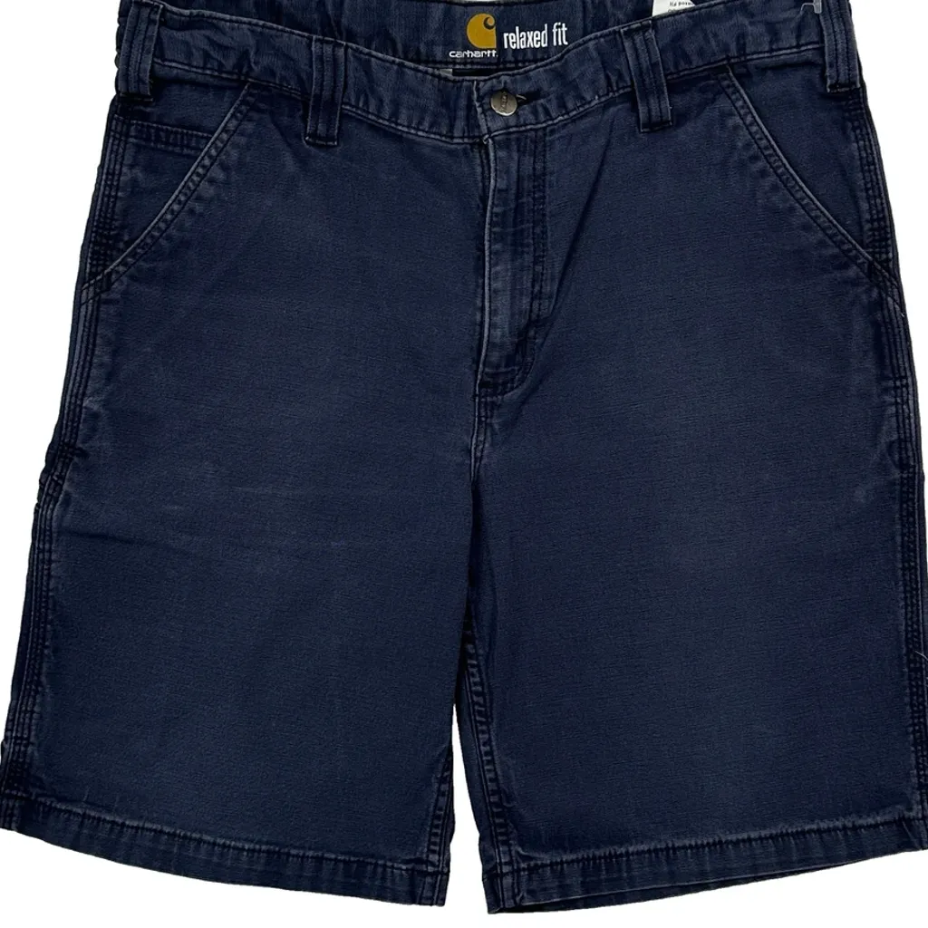Carhartt Carpenter Shorts - 36W 9L Blue Cotton Blend - Image 10