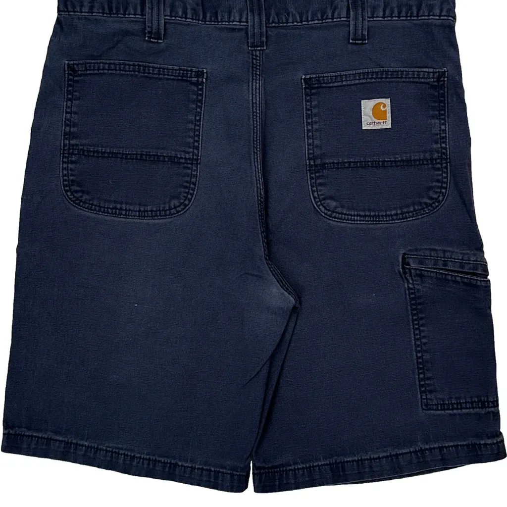 Carhartt Carpenter Shorts - 36W 9L Blue Cotton Blend - Image 7